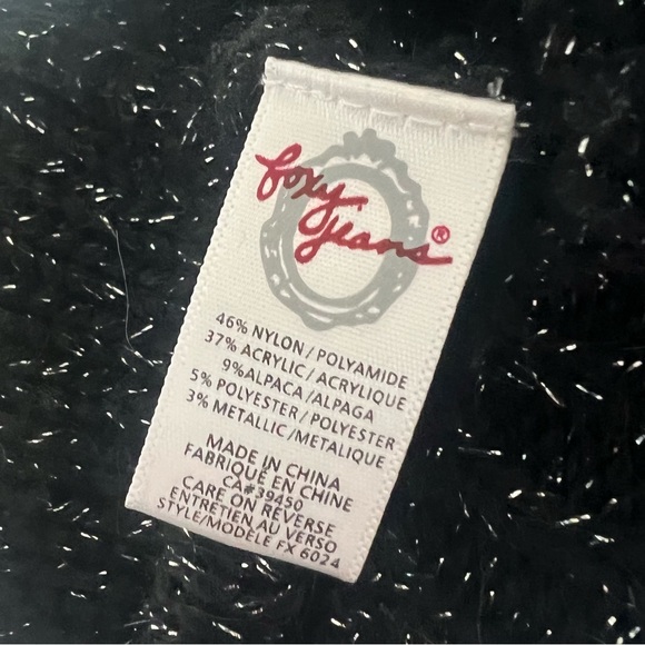 Black sparkly alpaca blend knit dress with long sleeves - Picture 6 of 6